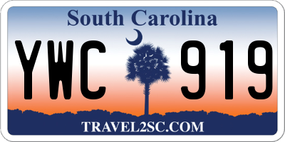 SC license plate YWC919