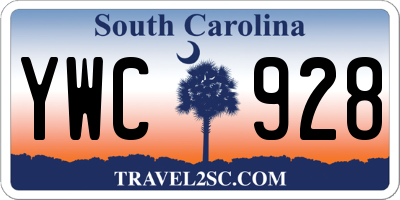 SC license plate YWC928