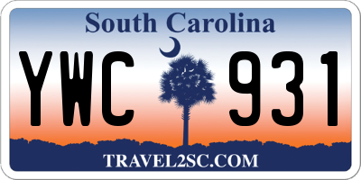 SC license plate YWC931