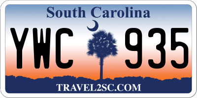 SC license plate YWC935
