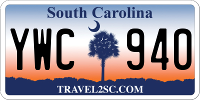 SC license plate YWC940