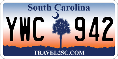 SC license plate YWC942