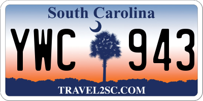 SC license plate YWC943