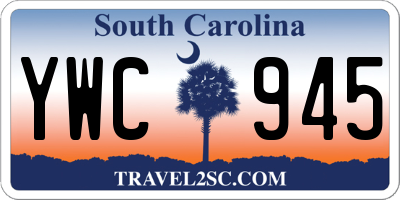 SC license plate YWC945