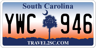 SC license plate YWC946