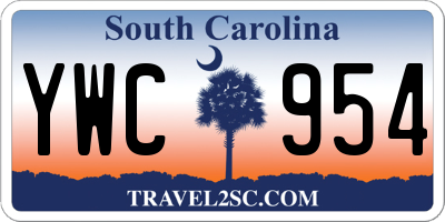 SC license plate YWC954