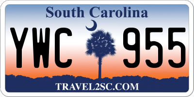 SC license plate YWC955