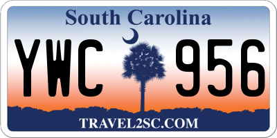 SC license plate YWC956