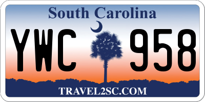 SC license plate YWC958