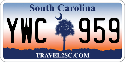 SC license plate YWC959