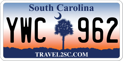 SC license plate YWC962