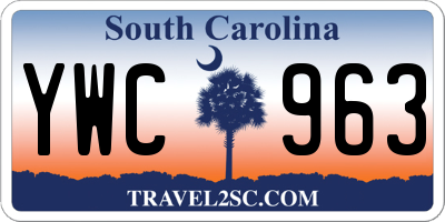 SC license plate YWC963