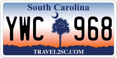 SC license plate YWC968