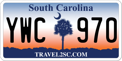 SC license plate YWC970