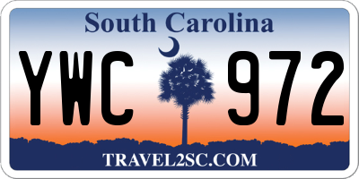 SC license plate YWC972