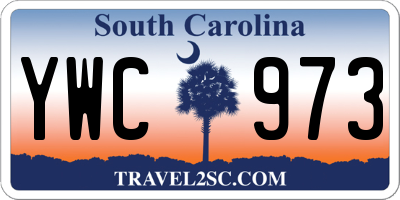 SC license plate YWC973