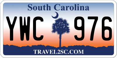SC license plate YWC976
