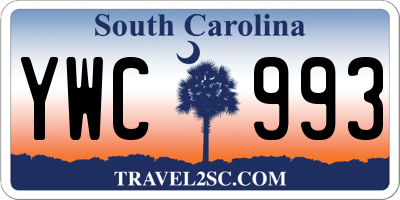 SC license plate YWC993