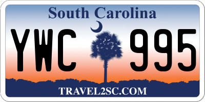 SC license plate YWC995