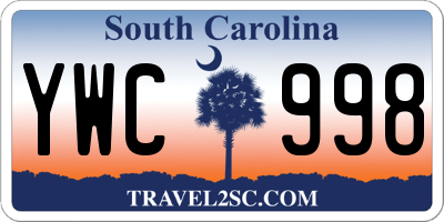 SC license plate YWC998