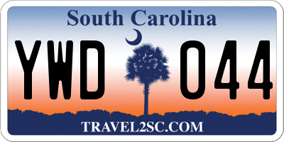 SC license plate YWD044
