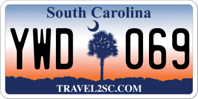 SC license plate YWD069