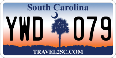 SC license plate YWD079