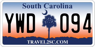 SC license plate YWD094