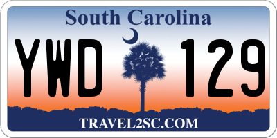 SC license plate YWD129