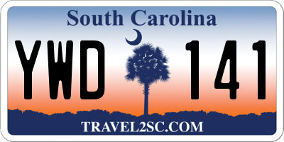 SC license plate YWD141