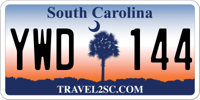 SC license plate YWD144