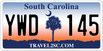 SC license plate YWD145