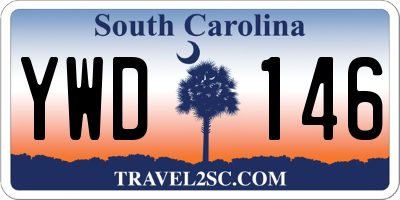 SC license plate YWD146