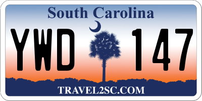 SC license plate YWD147