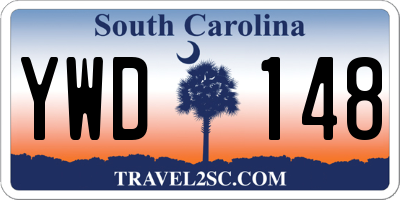 SC license plate YWD148