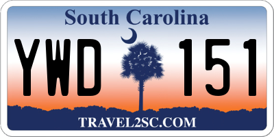 SC license plate YWD151