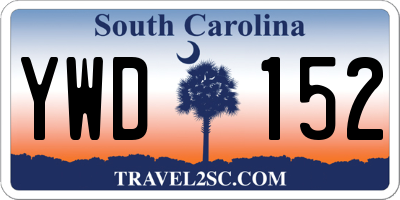 SC license plate YWD152