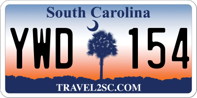 SC license plate YWD154