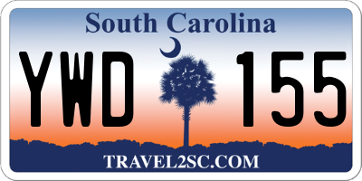 SC license plate YWD155