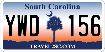 SC license plate YWD156