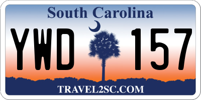 SC license plate YWD157