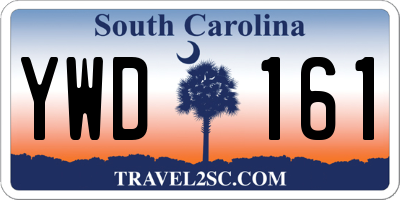 SC license plate YWD161
