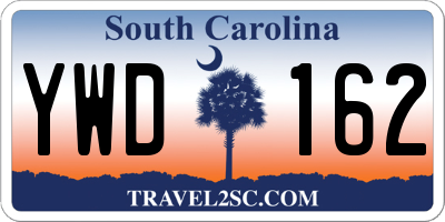 SC license plate YWD162