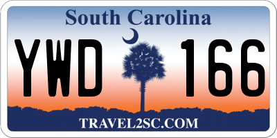 SC license plate YWD166