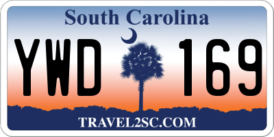 SC license plate YWD169