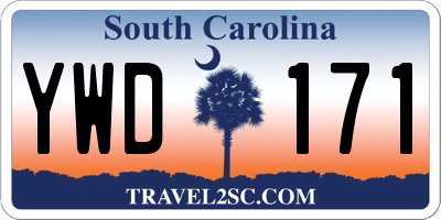SC license plate YWD171