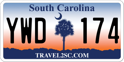 SC license plate YWD174