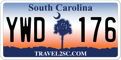 SC license plate YWD176