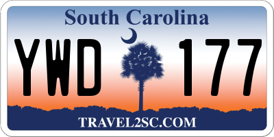 SC license plate YWD177