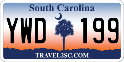 SC license plate YWD199